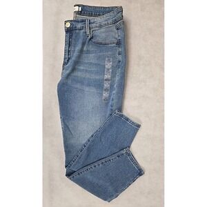 Rue 21 Womens Jeans Size 16 Blue Denim Mid Rise Stretch Pant NEW